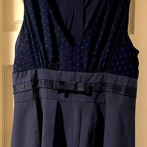 Elorie Dark Blue Deep V Cocktail Dress